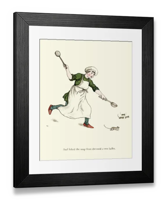 Framed Print : Cook chasing the rats Framed Print : Cook chasing the rats