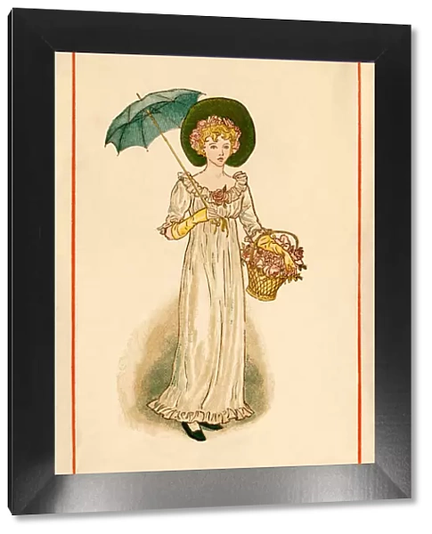 Regency-style young woman - Kate Greenaway, 1884
