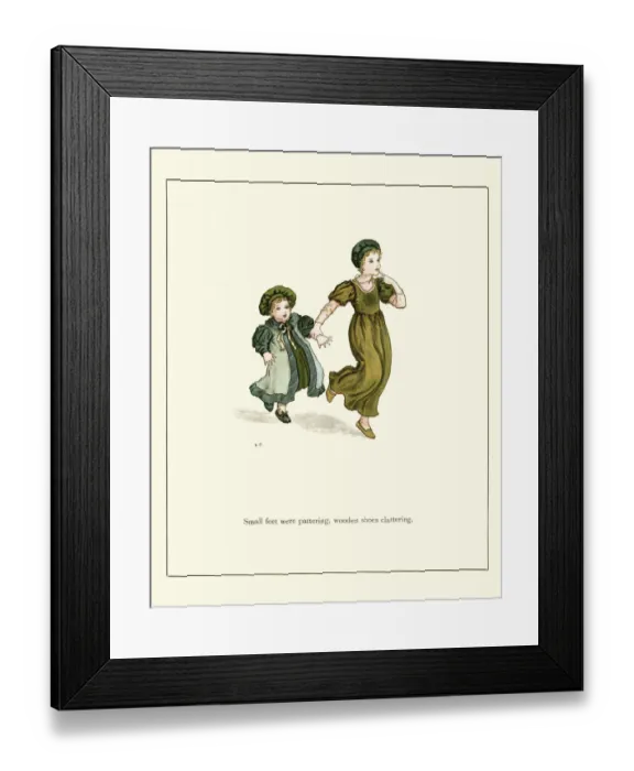 Framed Print : Pied Piper of Hamelin, children rushing to hear the music Framed Print : Pied Piper of Hamelin, children rushing to hear the music