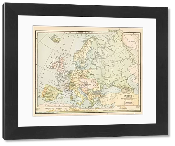 Map of Europe 1888