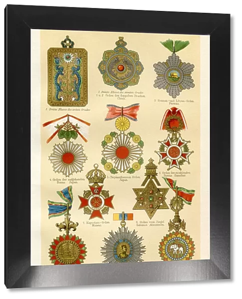 Orders of Merit Chromolithograph 1895