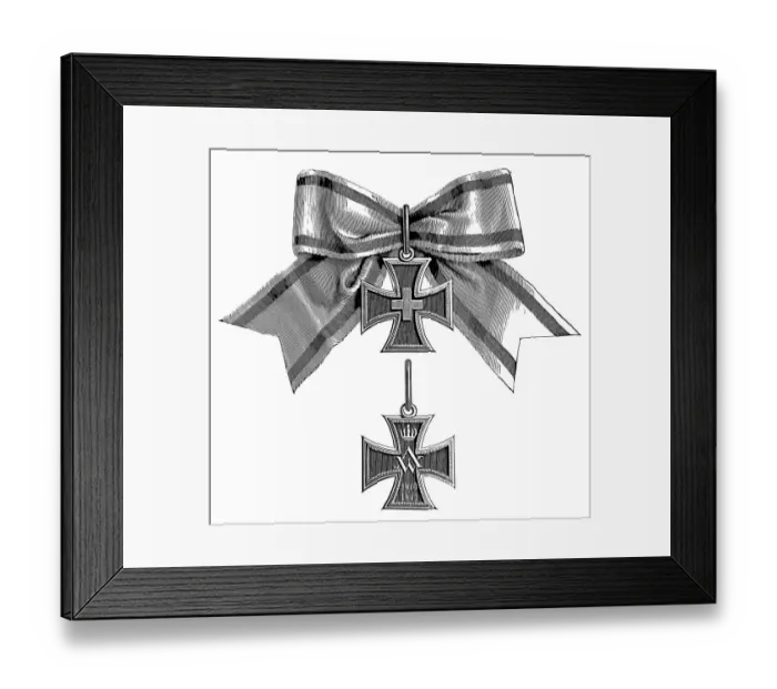 Framed Print : Order of Merit of the Federal Republic of Germany for womans Framed Print : Order of Merit of the Federal Republic of Germany for womans