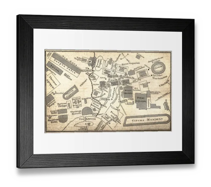Framed Print : Plan of Roman Forum Framed Print : Plan of Roman Forum