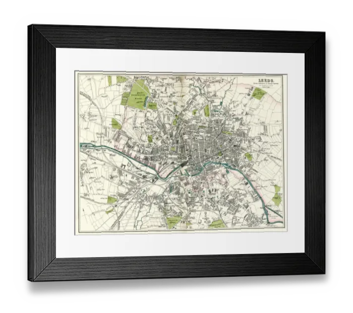 Framed Print : Map of Leeds Framed Print : Map of Leeds
