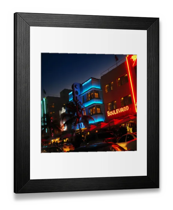 Framed Print : Ocean Drive, art deco district, Miami Framed Print : Ocean Drive, art deco district, Miami