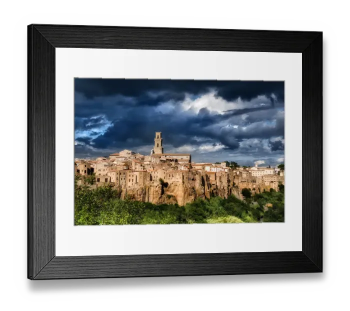 Framed Print : Skyline of Spectacular Medieval Pitigliano Framed Print : Skyline of Spectacular Medieval Pitigliano