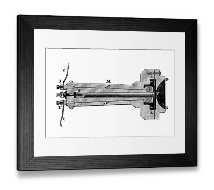 Framed Print : Telephone by Alexander Graham Bell (1847-1922)