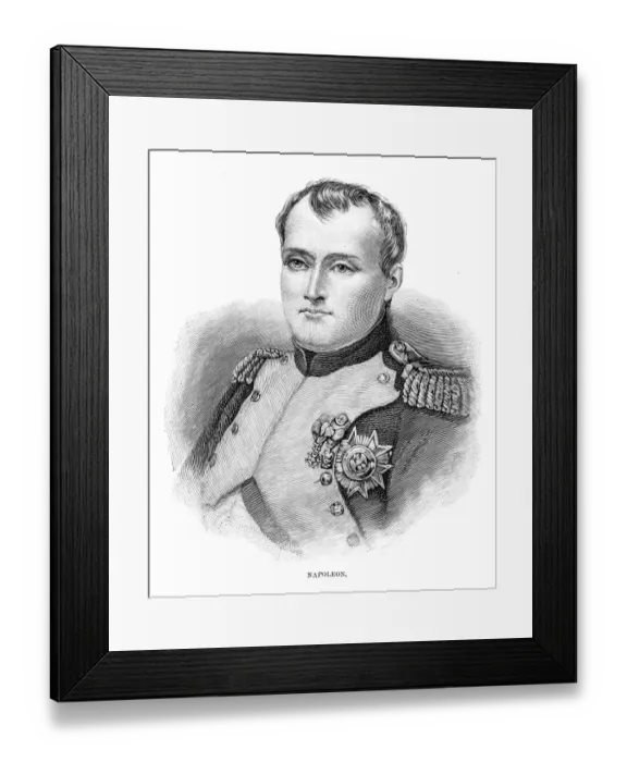 Framed Print : Napoleon Bonaparte engraving 1891 Framed Print : Napoleon Bonaparte engraving 1891