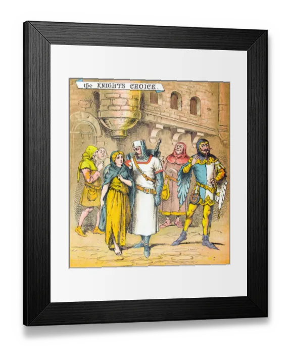 Framed Print : Antique illustration from fables picture book: The blind beggar of Bethnal Green Framed Print : Antique illustration from fables picture book: The blind beggar of Bethnal Green