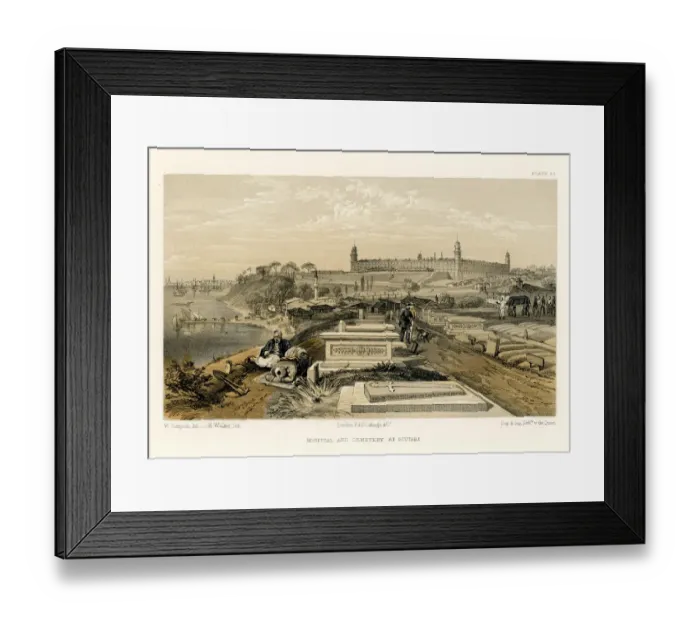 Framed Print : Crimean War - Hospital and Cemetery at Scutari Framed Print : Crimean War - Hospital and Cemetery at Scutari