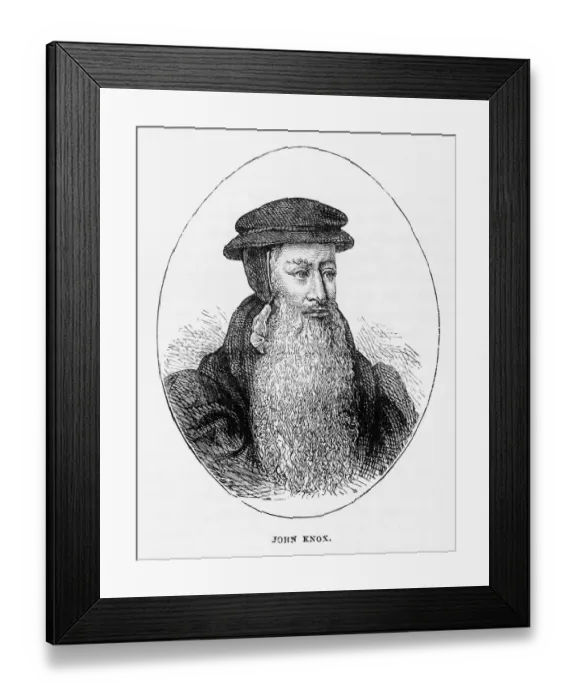 Framed Print : John Knox Portrait St. Andrewas, Scotland Victorian Engraving, 1840 Framed Print : John Knox Portrait St. Andrewas, Scotland Victorian Engraving, 1840