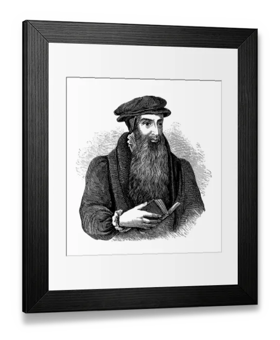 Framed Print : John Knox. Illustration of a John Knox Framed Print : John Knox. Illustration of a John Knox