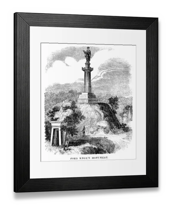 Framed Print : John Knoxs Monument (1840 engraving) Framed Print : John Knoxs Monument (1840 engraving)