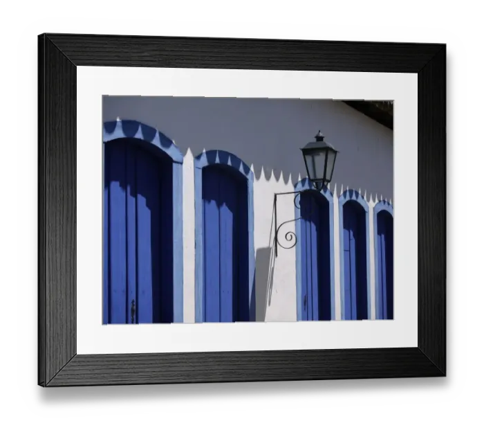 Framed Print : Blue doors in Paraty Framed Print : Blue doors in Paraty