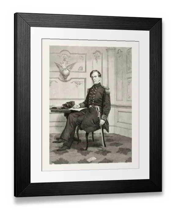 Framed Print : Charles Wilkes, 19 century portrait Framed Print : Charles Wilkes, 19 century portrait