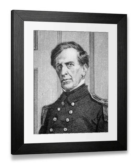 Framed Print : Charles Wilkes famous American navy and explorer Framed Print : Charles Wilkes famous American navy and explorer