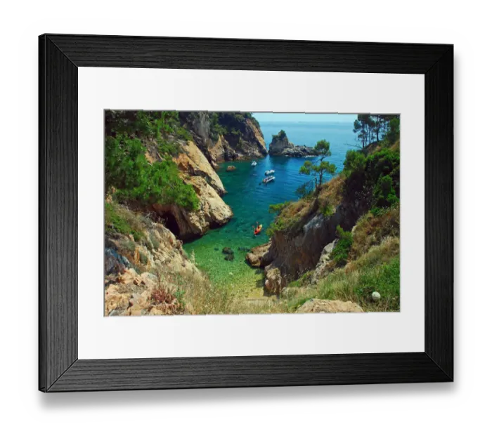 Framed Print : Little Cala near Platja de Castell Palamos Girona Framed Print : Little Cala near Platja de Castell Palamos Girona