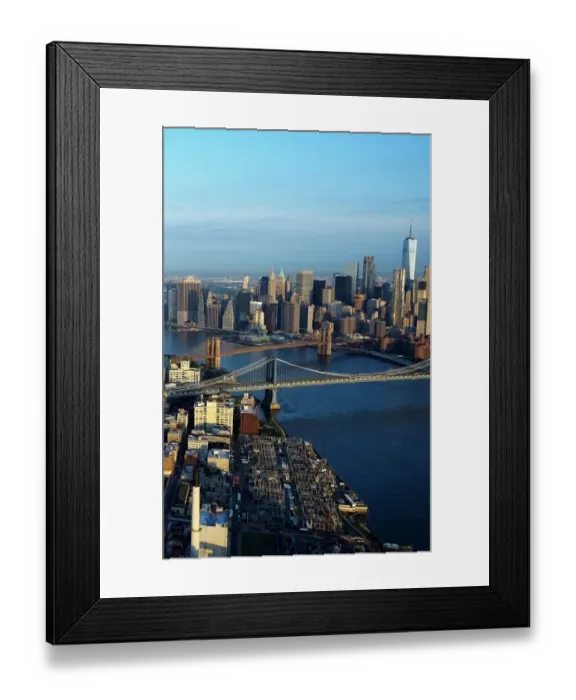 Framed Print : The East River and New York City