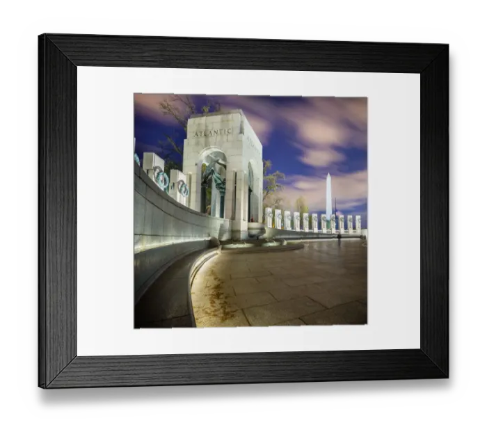 Framed Print : World War II Memorial at dusk Framed Print : World War II Memorial at dusk