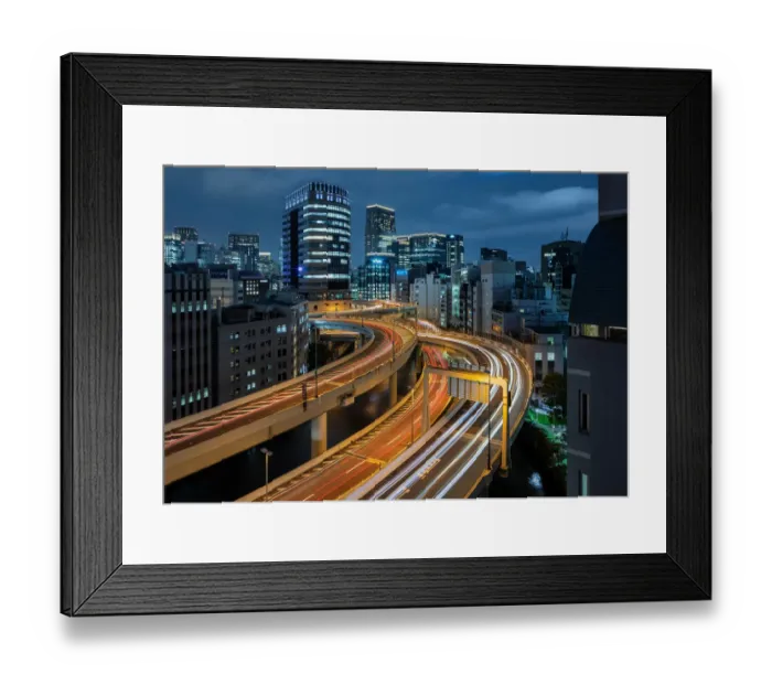 Framed Print : Edobashi JCT at Night, Tokyo, Japan Framed Print : Edobashi JCT at Night, Tokyo, Japan