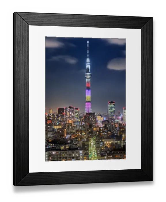 Framed Print : Tokyo Cityscape with Tokyo Skytree at Dusk Framed Print : Tokyo Cityscape with Tokyo Skytree at Dusk