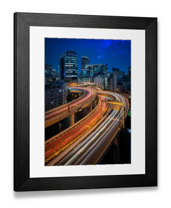 Framed Print : Edobashi JCT at Night, Tokyo, Japan Framed Print : Edobashi JCT at Night, Tokyo, Japan