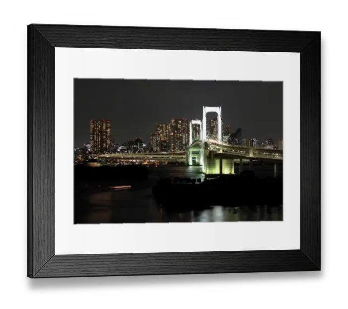 Framed Print : Rainbow Bridge Night Framed Print : Rainbow Bridge Night