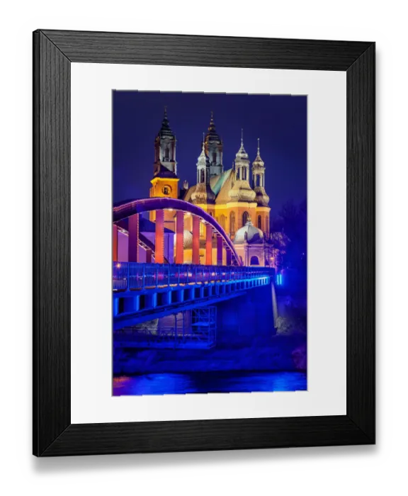 Framed Print : Poznan Cathedral Night Framed Print : Poznan Cathedral Night