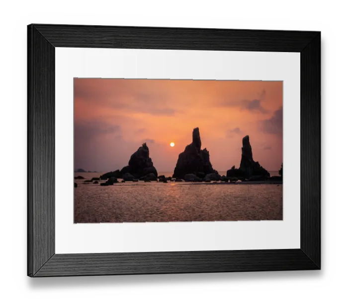 Framed Print : Hashigui-iwa Rock, Kushimoto, Wakayama, Japan