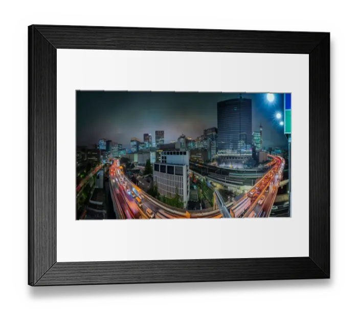 Framed Print : Tokyo Highway Panorama at Night Framed Print : Tokyo Highway Panorama at Night