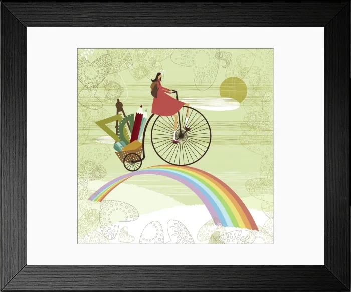 Framed Print : Riding Over a Rainbow Framed Print : Riding Over a Rainbow