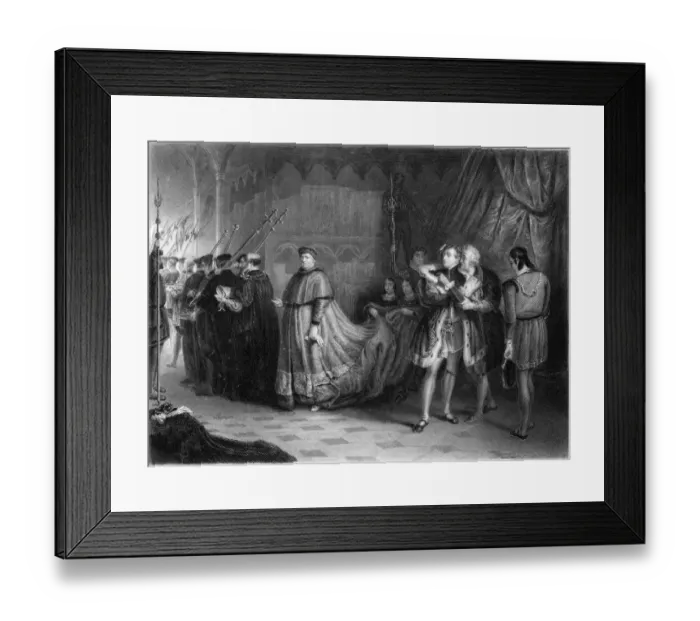 Framed Print : William Shakespeare: Wolsey and Buckingham (Henry VIII) (engraved illustration) Framed Print : William Shakespeare: Wolsey and Buckingham (Henry VIII) (engraved illustration)