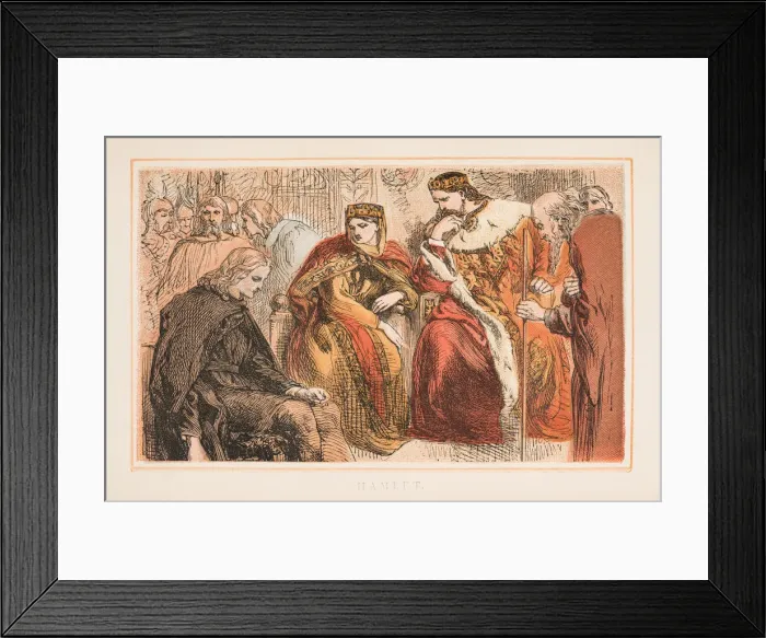 Framed Print : Hamlet by Shakespeare engraving 1870 Framed Print : Hamlet by Shakespeare engraving 1870
