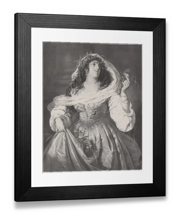 Framed Print : Ophelia by William Shakespeare, lithograph, published in 1868 Framed Print : Ophelia by William Shakespeare, lithograph, published in 1868