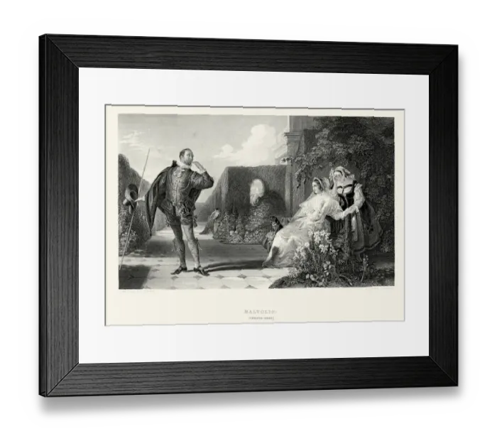 Framed Print : Works of William Shakespeare - Malvolio from Twelfth Night Framed Print : Works of William Shakespeare - Malvolio from Twelfth Night