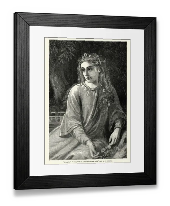 Framed Print : Ophelia from William Shakespeares play Hamlet Framed Print : Ophelia from William Shakespeares play Hamlet