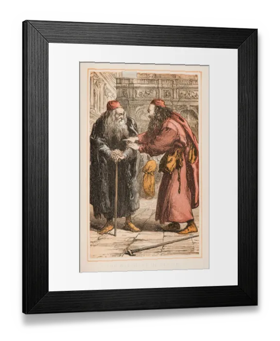Framed Print : The Merchant of Venice by Shakespeare engraving 1870 Framed Print : The Merchant of Venice by Shakespeare engraving 1870