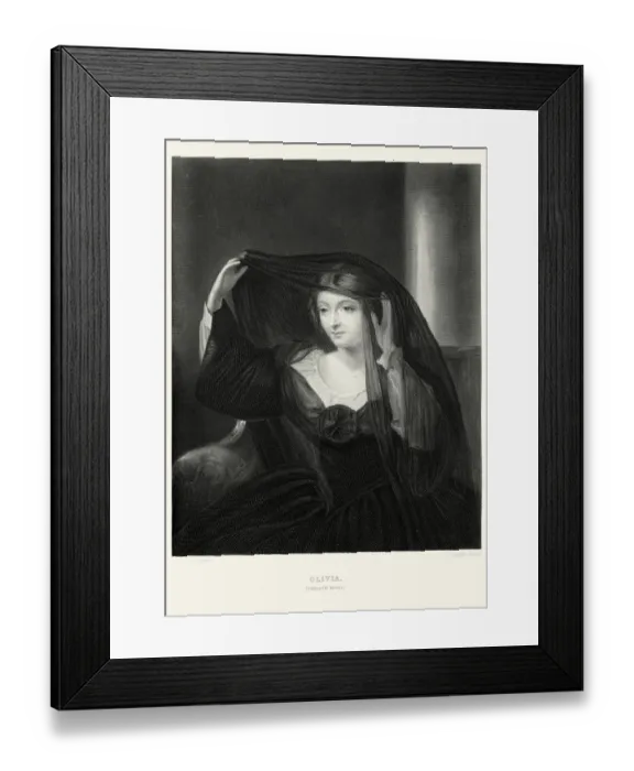 Framed Print : Works of William Shakespeare - Olivia from Twelfth Night Framed Print : Works of William Shakespeare - Olivia from Twelfth Night