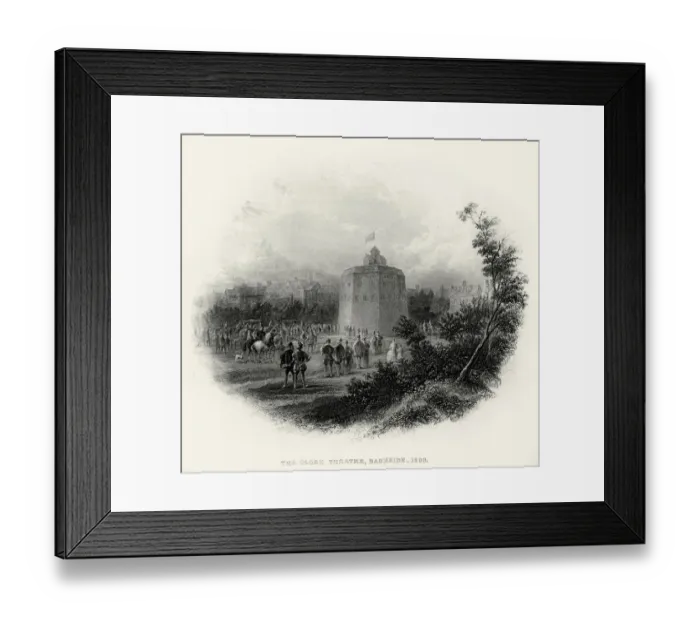 Framed Print : The Globe Theatre London in 1593 Framed Print : The Globe Theatre London in 1593