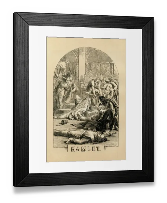 Framed Print : Shakespeare, Hamlet, Engraving Framed Print : Shakespeare, Hamlet, Engraving