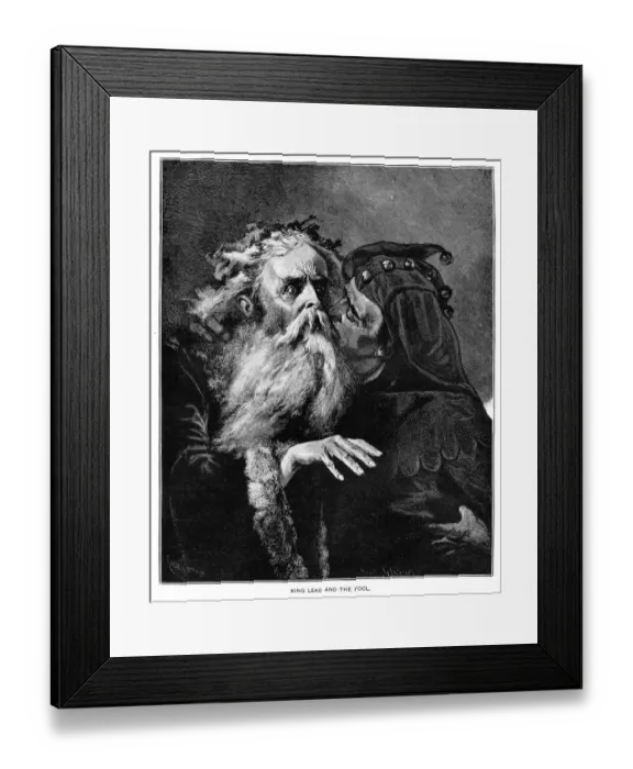 Framed Print : King Lear and the fool engraving 1892 Framed Print : King Lear and the fool engraving 1892