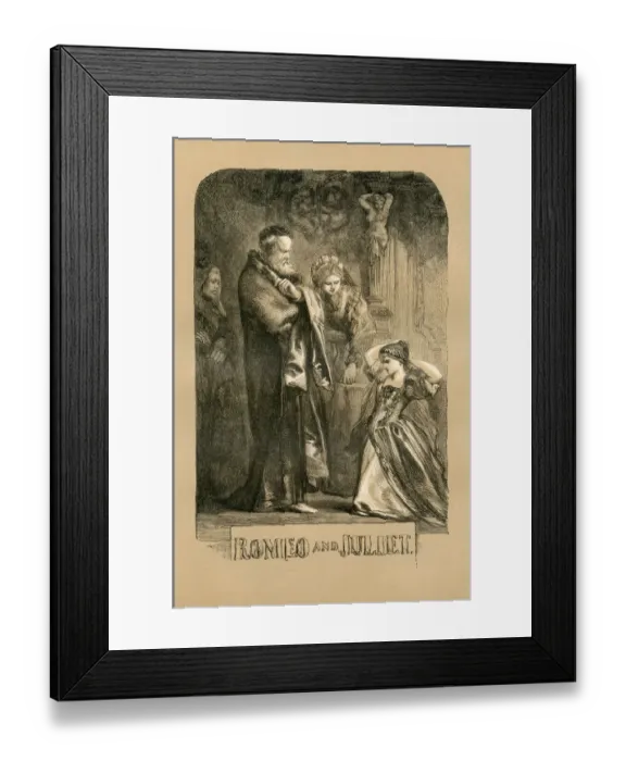 Framed Print : Shakespeare, Romeo and Juliet, Engraving