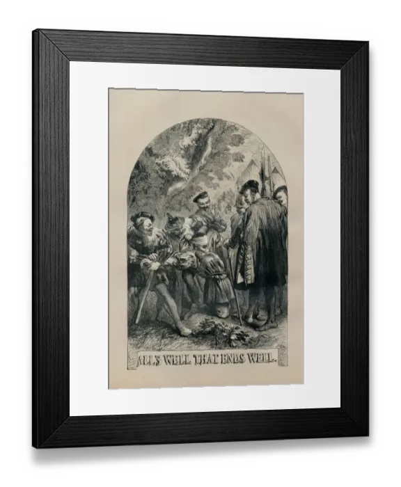 Framed Print : Shakespeare, All well that ends welI, Engraving
