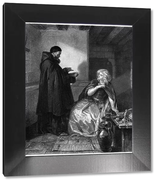 William Shakespeare: Cell of Friar Lawrence (Romeo and Juliet) (illustration)