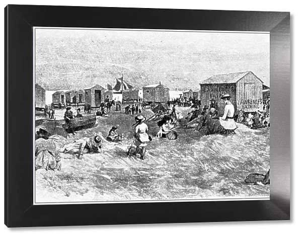 Antique illustration: Ramsgate beach