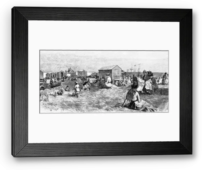 Framed Print : Antique illustration: Ramsgate beach Framed Print : Antique illustration: Ramsgate beach
