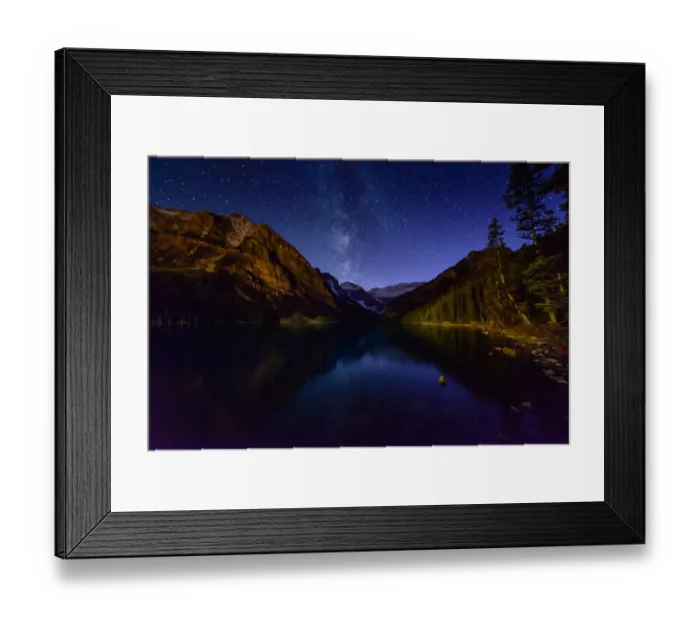 Framed Print : Milky Way over Lake Louise