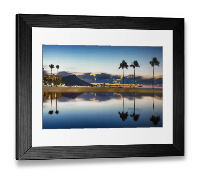 Framed Print : Waikiki Lagoon at Sunrise Framed Print : Waikiki Lagoon at Sunrise