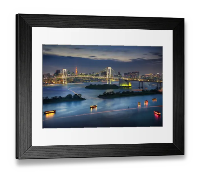 Framed Print : Tokyo Bay with Tokyo Tower Framed Print : Tokyo Bay with Tokyo Tower