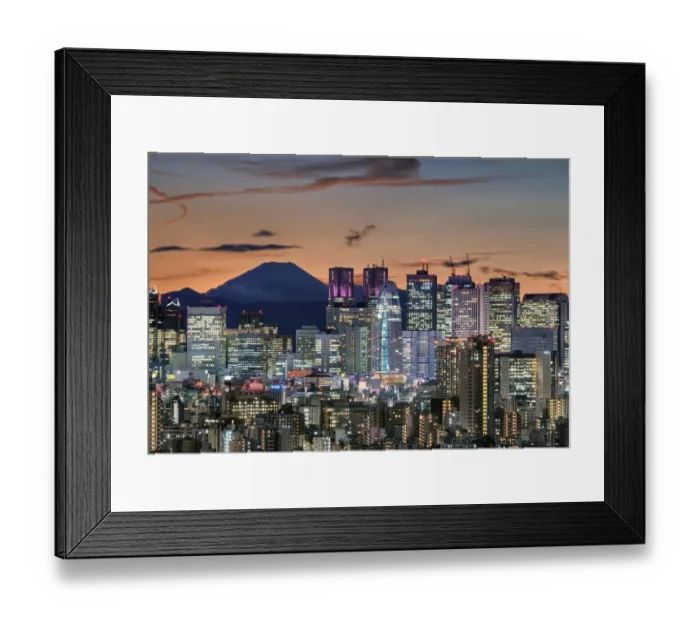 Framed Print : Tokyo Urban Glow